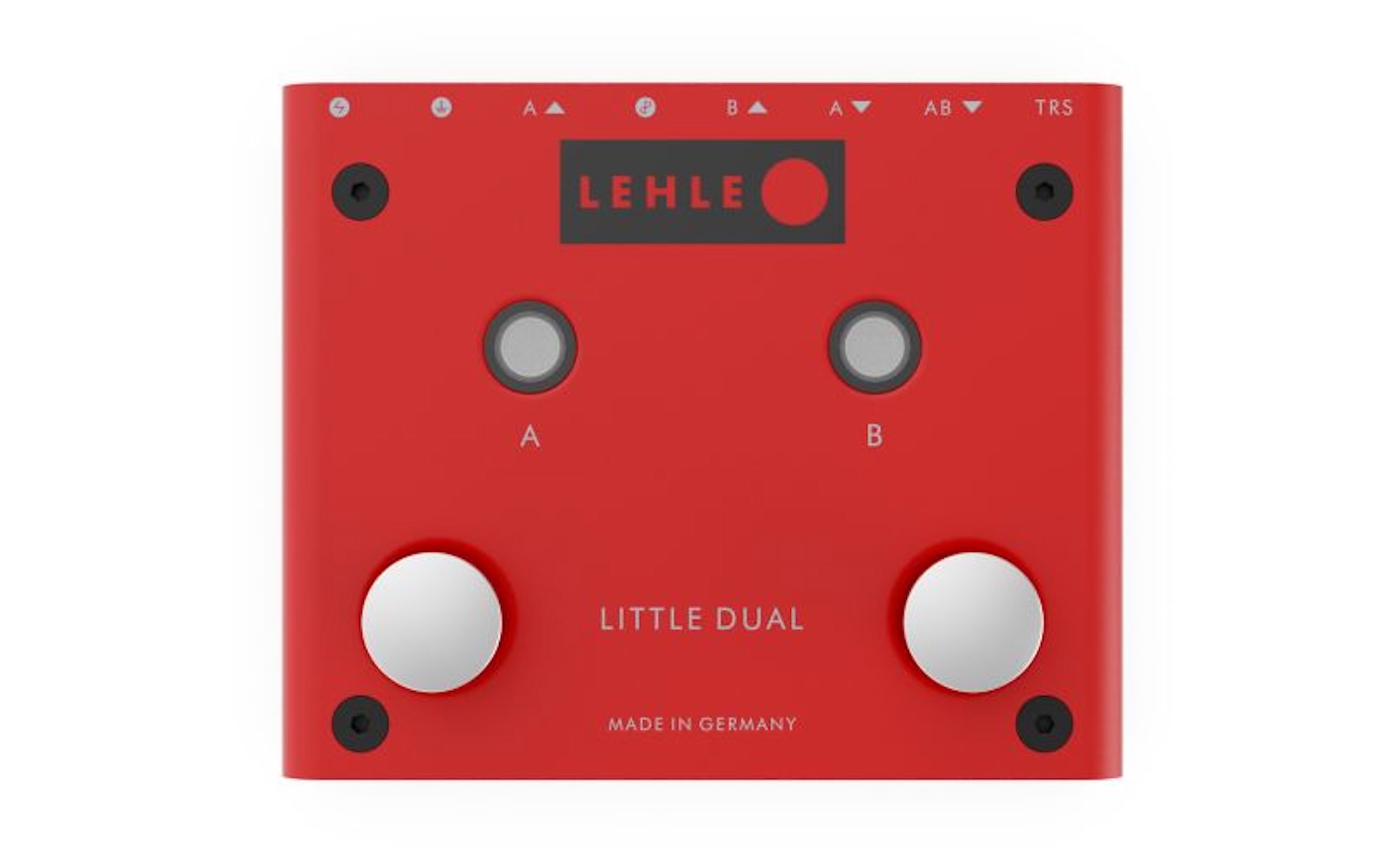 Photograph of aLittle Dual II guitar pedal, from Lehle