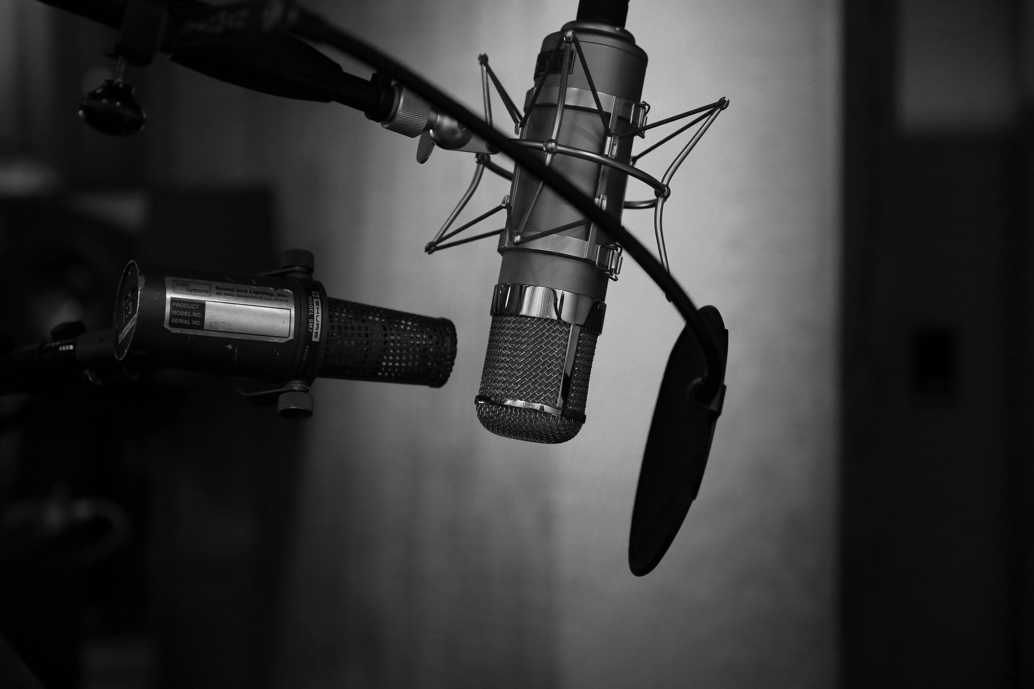A recording microphone
