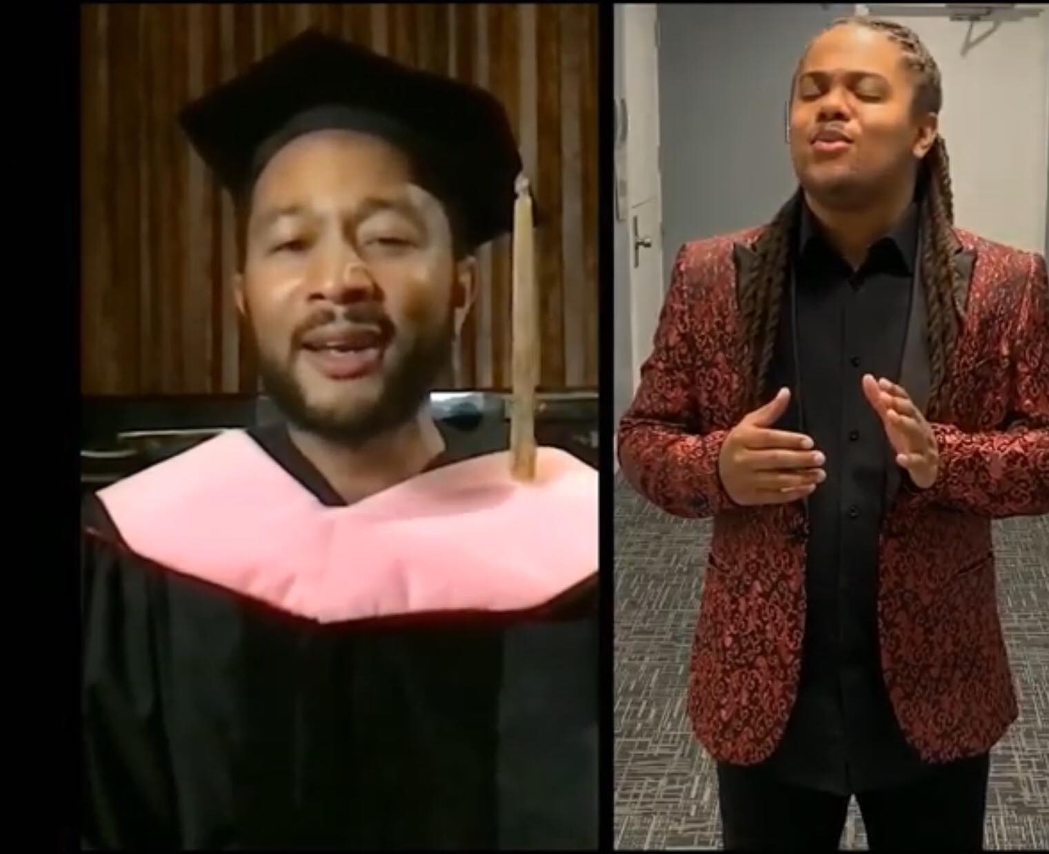 Harris, a Music Business/Management graduate of Berklee Online, sings lead vocals in John Legend's tribute at the virtual Commencement concert. 