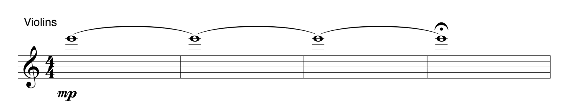 Music arrangement illustrating a wire. 