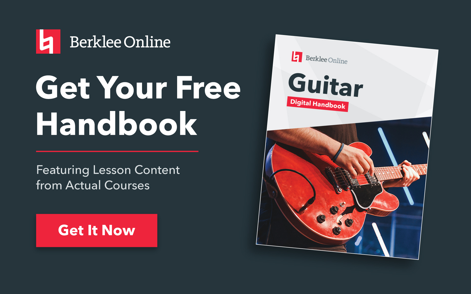 Get your free guitar handbook from Berklee Online.