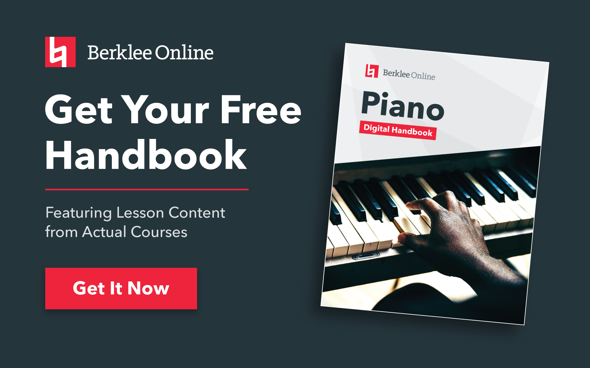 Get your free piano handbook from Berklee Online.