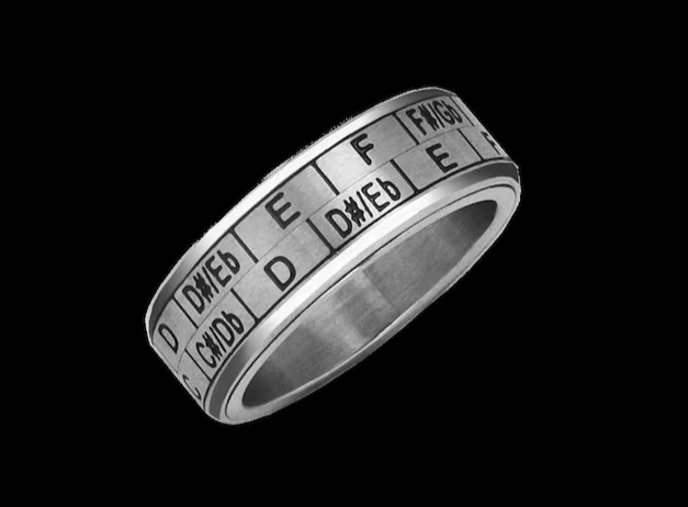 Silver Music Transposition Ring