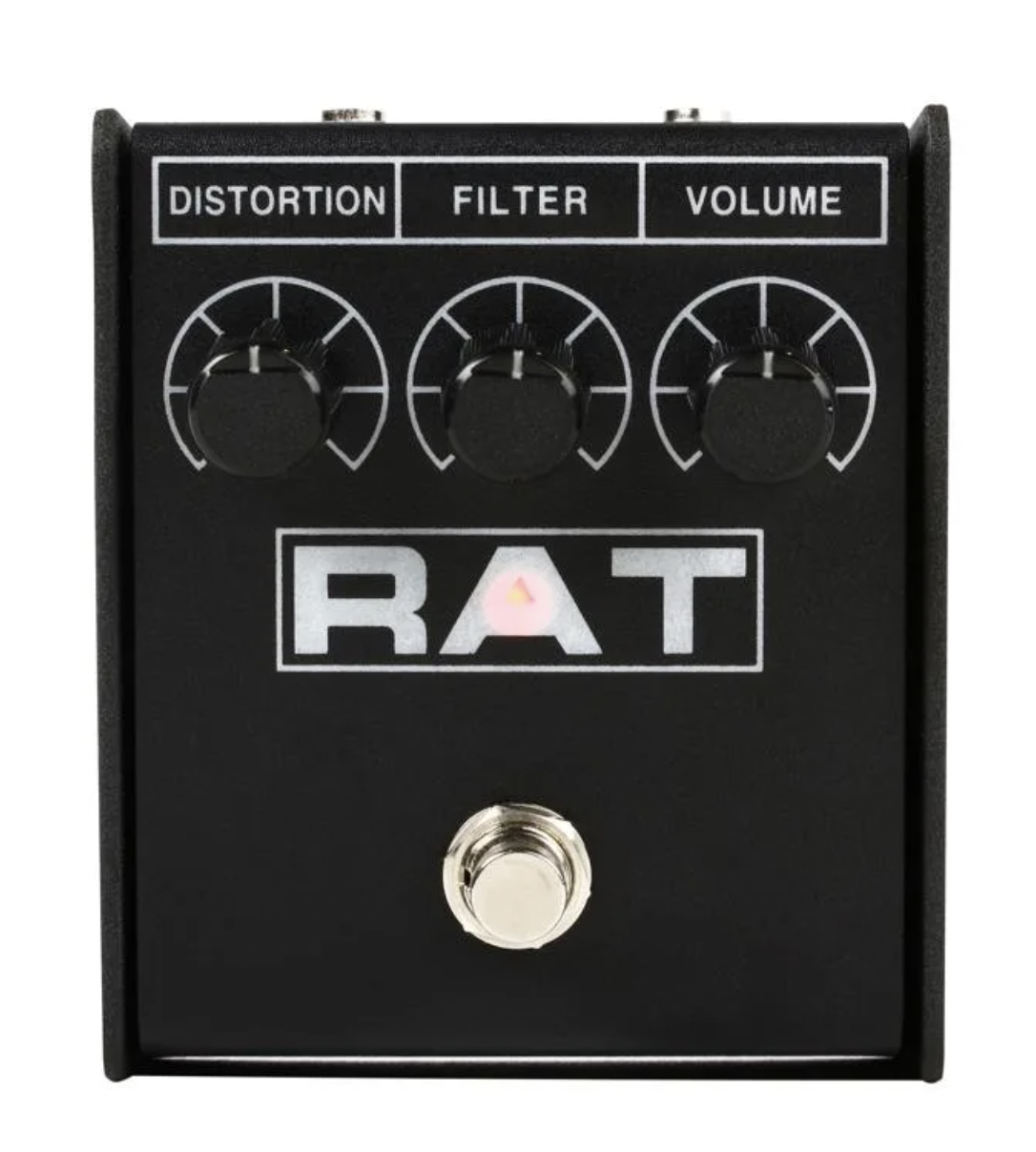 The Rat from Pro Co, a classic distortion pedal for guitar players