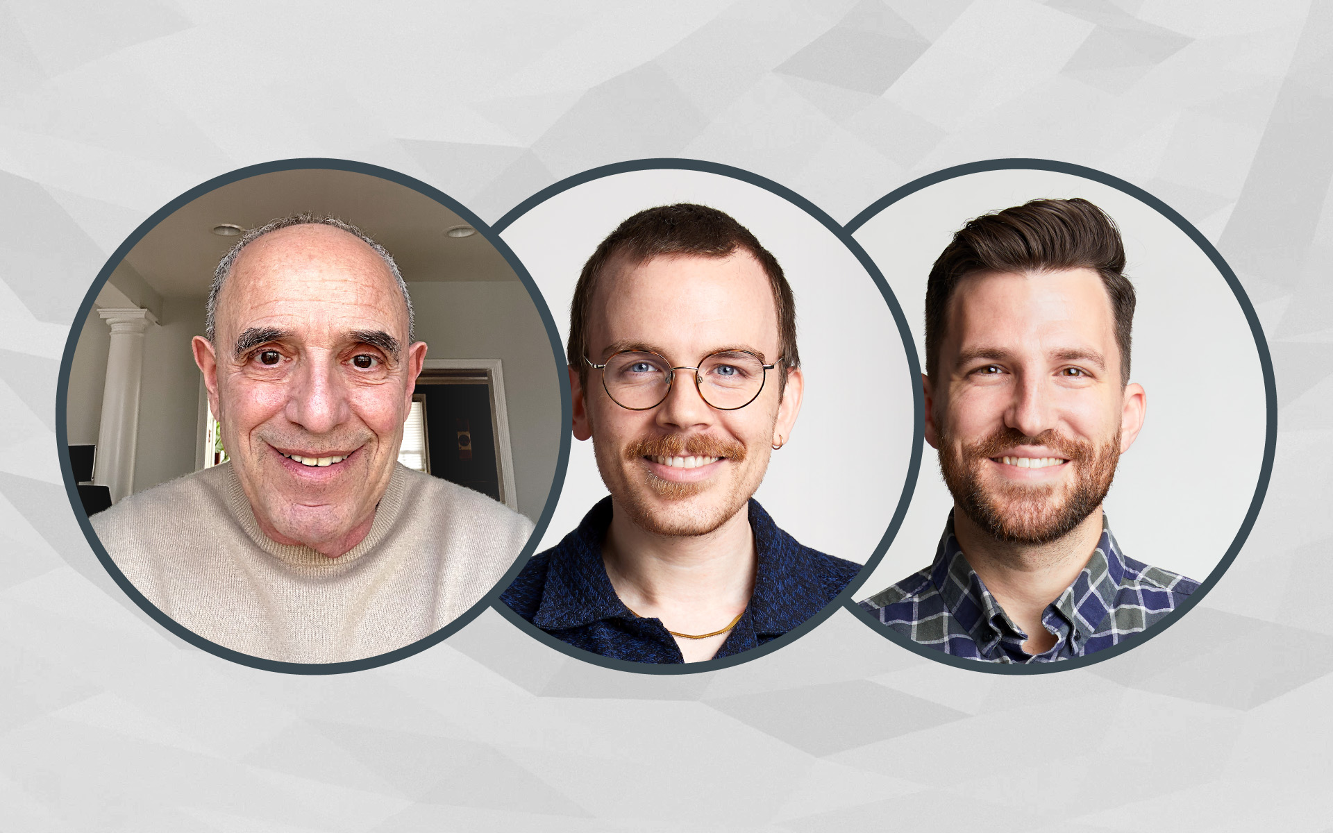 Berklee Online instructor Rich Mendelson is pictured with Berklee Online Academic Advisors Jeff and Ashton.