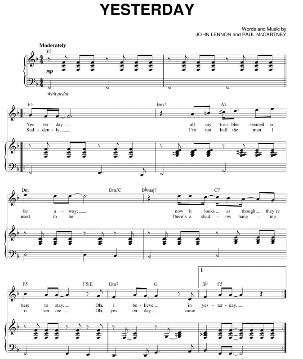 Sheet music example
