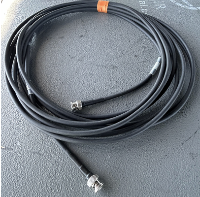 A screen grab of a black coax MADI cable on a grey background is pictured